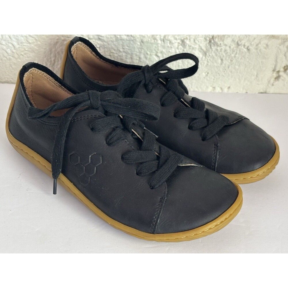 Vivobarefoot Addis Womens 35L Black Leather Lace Up Minimalist Outdoor Shoes 5.5